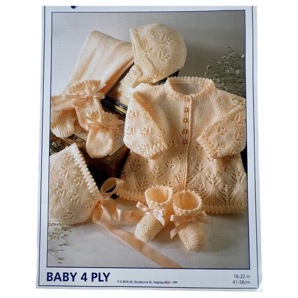 3 Stylecraft Baby Knitting Patterns DK & 4 Ply Sweaters Hats Booties Leggings - Picture 4 of 4